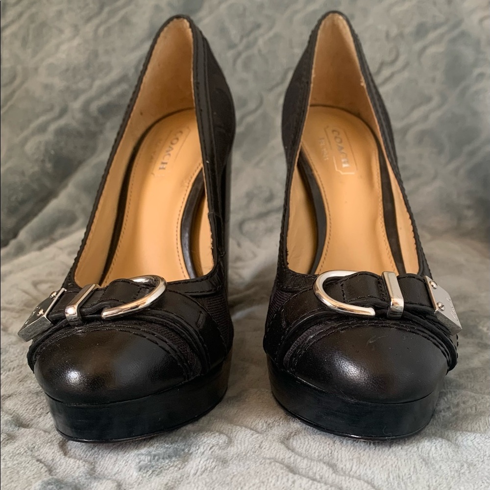 Coach Pumps, Size:  B, Black